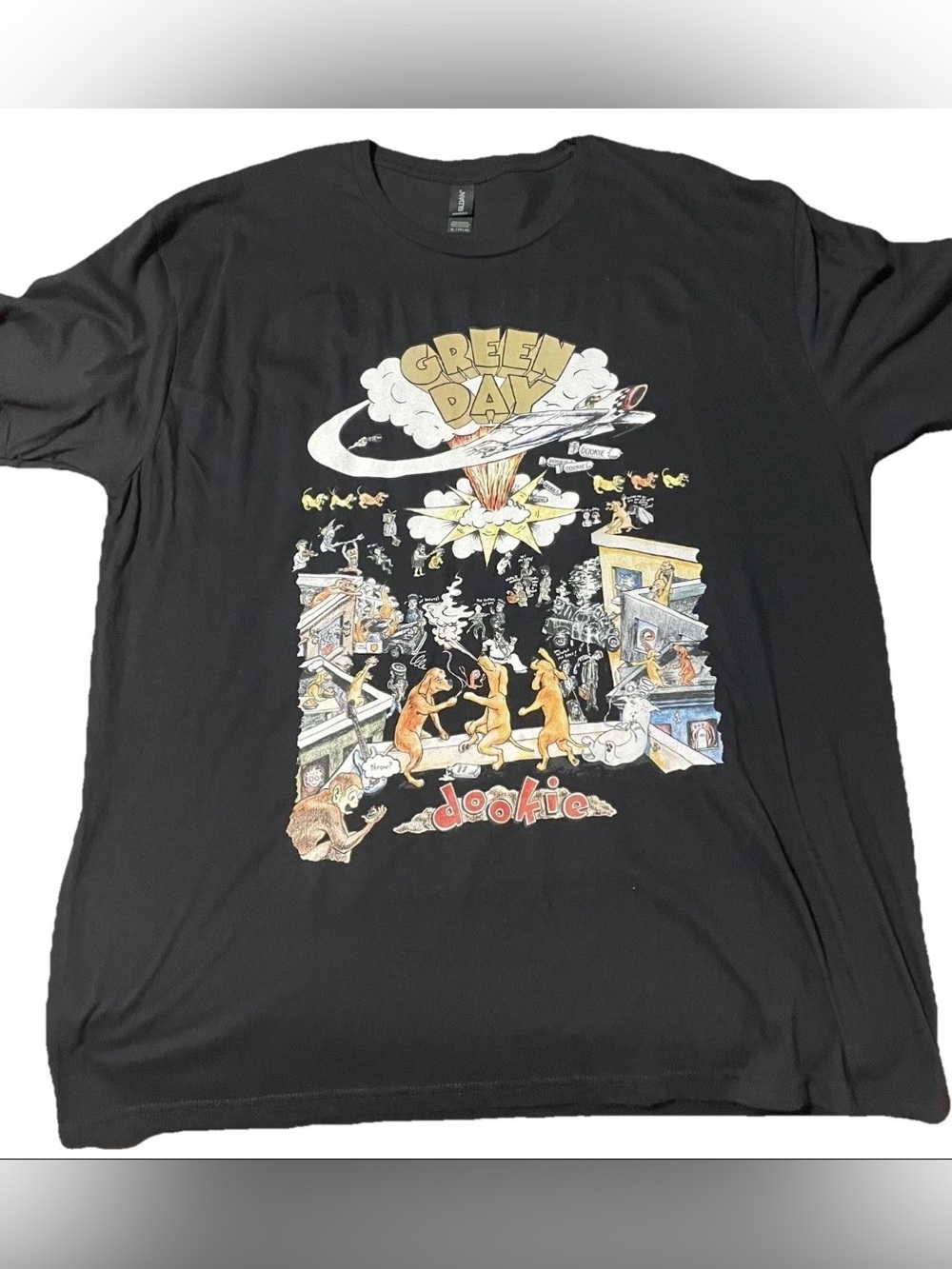 Gildan Black Green Day Dookie Album Graphic Tee
